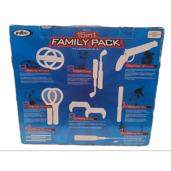 Wii Video Games & Consoles Intec 5 In 1 Family Pack Accessories For